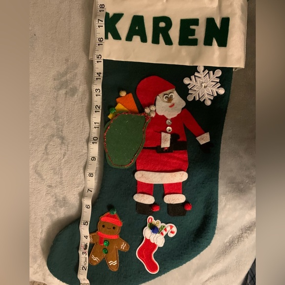 Vintage Velvet 3D Handmade Christmas Stocking - Picture 4 of 7